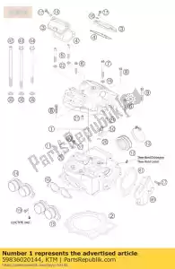 ktm 59836020144 culasse cpl. 250 4 st 03 - La partie au fond