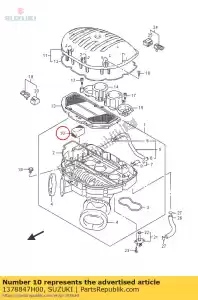 Suzuki 1378847H00 filter,breather - Bottom side