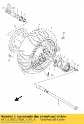 Aqui você pode pedir o roda, traseira (14m / em Suzuki , com o número da peça 6411110G10YD8: