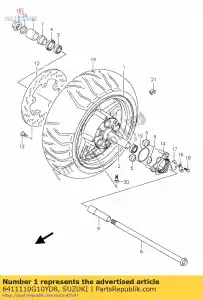 Suzuki 6411110G10YD8 roda, traseira (14m / - Lado inferior