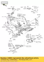 140920740, Kawasaki, afdekking, frame, links er650ecf kawasaki er-6n 650 2012 2013 2014 2015 2016, Nieuw