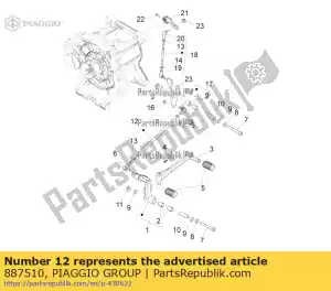 Piaggio Group 887510 conjunto de barra de acoplamiento - Lado inferior