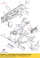 36X221100035, Yamaha, braccio posteriore comp. sl fr sbe yamaha  200 2017 2018 2019 2020, Nuovo