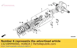 Here you can order the bearing e, connecting rod from Honda, with part number 13218MM4000: