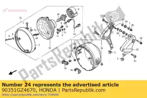 honda 90351GZ4670 suspensión, protector de calor - Lado inferior