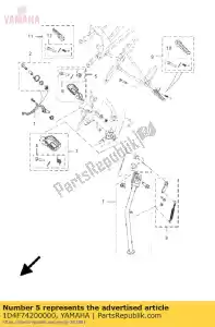 yamaha 1D4F74200000 voetsteun samenstel, 2 - Onderkant