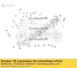 Tutaj możesz zamówić prawostronna owiewka tylna dec. ? Rs4? Od Piaggio Group , z numerem części B046040: