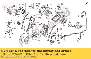 honda 18337MCAA71 comp. de cabo, ex. ajuste de protetor de tubo - Lado inferior