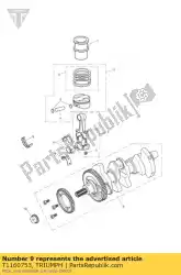 Here you can order the main bearing, grooved, green from Triumph, with part number T1160753: