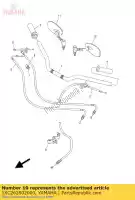 1XC262802000, Yamaha, zespó? lusterka wstecznego (lewy) yamaha  xjr xvs 950 1300 2014 2015 2016 2017 2018 2019 2021, Nowy