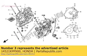 honda 14521KPP900 plug, rolamento push - Lado inferior