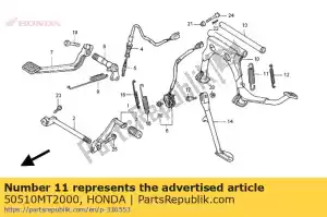 Honda 50510MT2000 ressort, béquille principale - La partie au fond