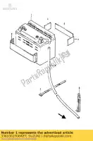 3361002500WET, Suzuki, battery 12v suzuki rg gamma uc  1 bu rg125cuc rg125abuaubu 125 , New