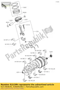 Kawasaki 921390830 bucha, biela, marrom - Lado inferior