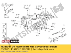 Aprilia 858815, Prawy górny kana? powietrza, OEM: Aprilia 858815