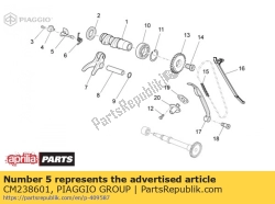 Aprilia CM238601, Sterowanie zaworem przednim, OEM: Aprilia CM238601