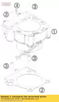 77030005100, KTM, cilindro 2009 ktm exc sx sxs xc xcf 250 2005 2006 2007 2008 2009 2010 2011 2012 2013, Nuevo