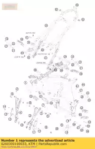 ktm 6260300100033 cadre 'fc08 - La partie au fond
