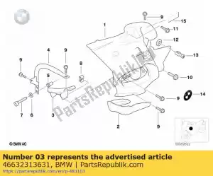 bmw 46632313631 links gegrond verbindingsstuk - Onderkant