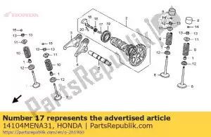 Honda 14104MENA31 émbolo, descomponer - Lado inferior