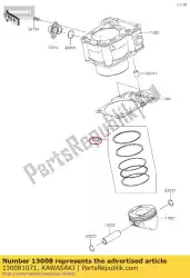 Aqui você pode pedir o conjunto de pistão de anel, std klx300-a2 em Kawasaki , com o número da peça 130081071: