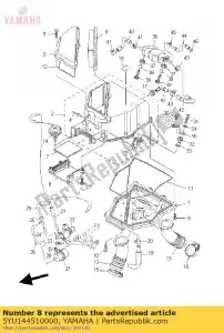 yamaha 5YU144510000 luchtfilter - Lado inferior