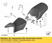 52537693037, BMW, seat, grey front bmw  900 1200 2004 2005 2006 2007 2008 2009 2010 2011 2012 2013, New
