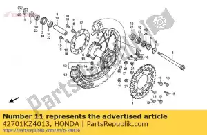 Honda 42701KZ4013 llanta rueda trasera - Lado inferior