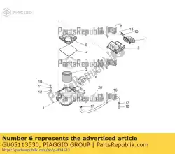 Qui puoi ordinare copertina da Piaggio Group , con numero parte GU05113530: