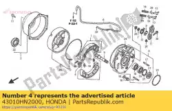 paneelset, rr. Rem van Honda, met onderdeel nummer 43010HN2000, bestel je hier online: