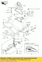 391561512, Kawasaki, pad, brandstoftank, links vn800-a1 kawasaki vn 800 1995 1996 1997 1998 1999 2000 2001 2002 2003 2004 2005 2006, Nieuw