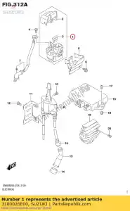 Suzuki 3180026E00 relé, iniciar mot - Lado inferior