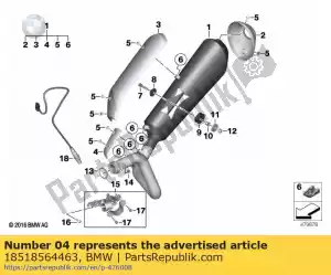 bmw 18518564463 tapa, colector - Lado inferior