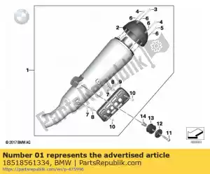 bmw 18518561334 rear muffler - Bottom side