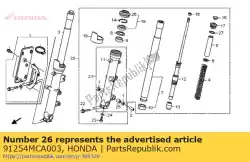 Here you can order the seal, dust from Honda, with part number 91254MCA003: