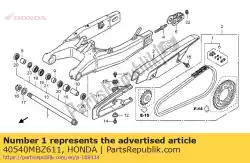 Aqui você pode pedir o corrente, unidade (did525vm2120zb) em Honda , com o número da peça 40540MBZ611: