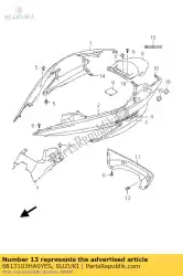 Ici, vous pouvez commander le emblème uh125 auprès de Suzuki , avec le numéro de pièce 6813103HA0YES: