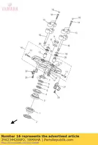 yamaha 3Y62344200P2 suporte, alça inferior - Lado inferior