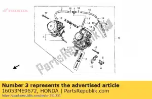 Honda 16053ME9672 spg, vacuümzuiger - Onderkant