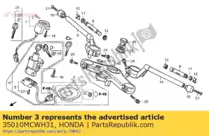 honda 35010MCWH31 key set - Bottom side