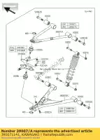 390071141, Kawasaki, Arm-susp, fr, rh, upp kawasaki klf 300, Nieuw