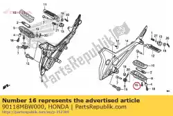Aqui você pode pedir o parafuso, especial, 5x14 em Honda , com o número da peça 90118MBW000: