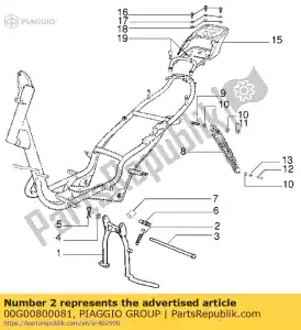 Piaggio Group 00G00800081 middenstandaard veer - Onderkant