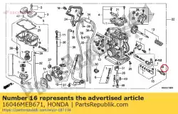 ventiel set, starter van Honda, met onderdeel nummer 16046MEB671, bestel je hier online: