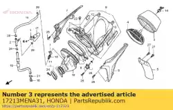 Here you can order the element, air cleaner from Honda, with part number 17213MENA31: