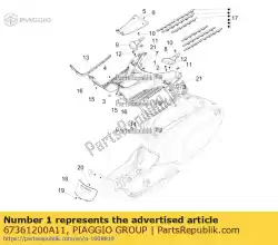 Qui puoi ordinare poggiapiedi dipinto da Piaggio Group , con numero parte 67361200A11: