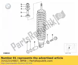 bmw 31422314867 front fork spring - Lower part