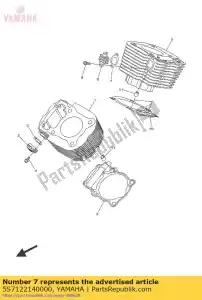 yamaha 5S7122140000 junta - Lado inferior