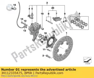 bmw 34112335475 brake disk - Bovenkant