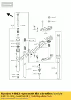 440131098, Kawasaki, wewn?trzny widelec do rur kawasaki kx 60, Nowy